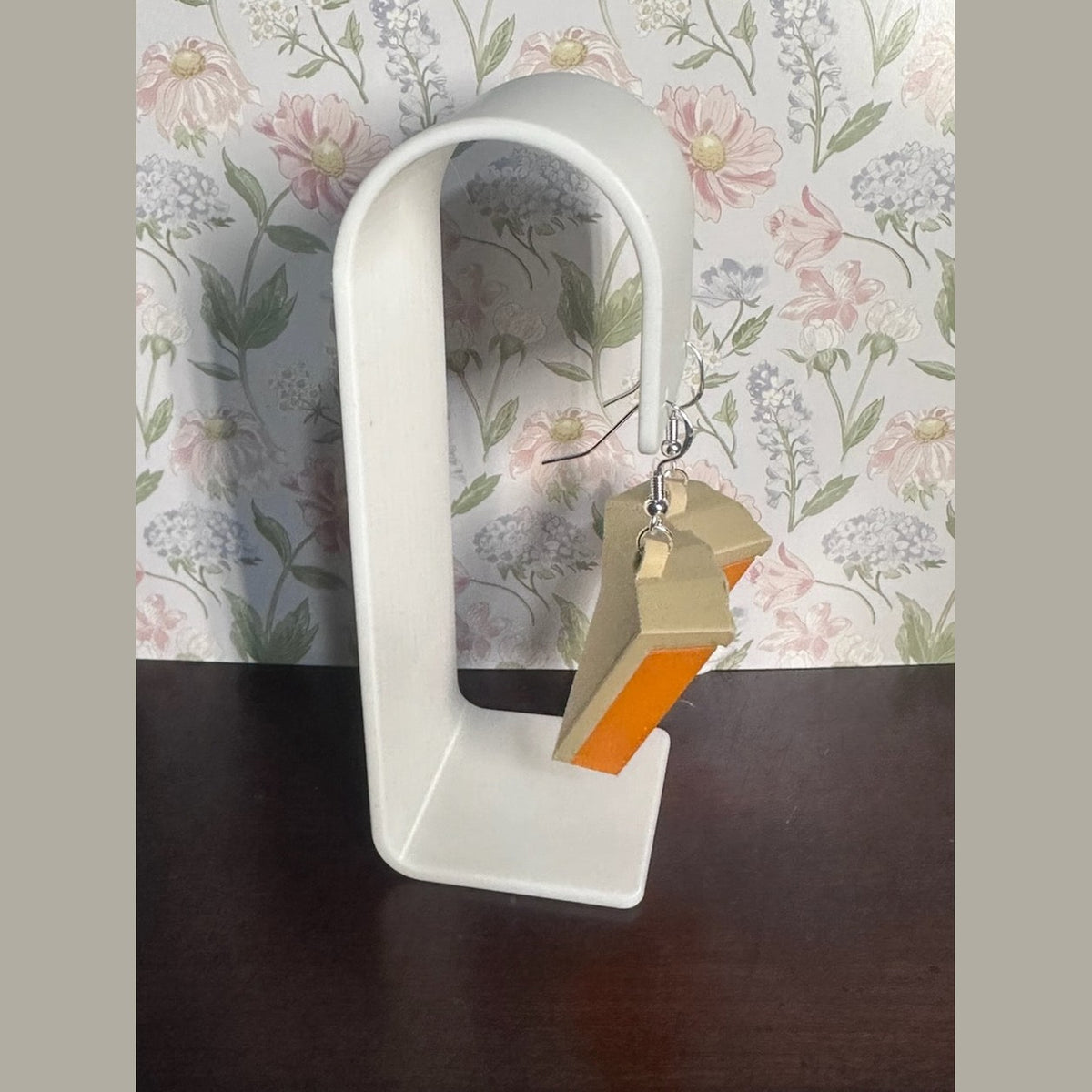 3D Printed Pumpkin Pie Earring