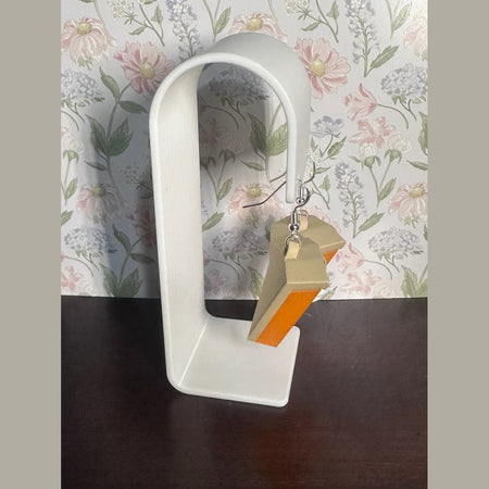 3D Printed Pumpkin Pie Earring