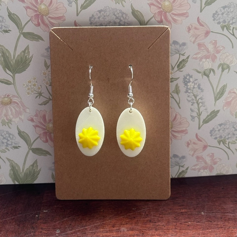 3D Printed Deviled Egg Earrings