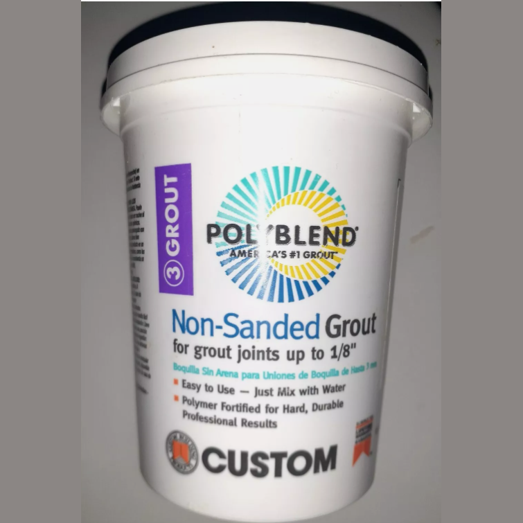 NEW Custom Building Products NSG3811-4 Polyblend Non-Sanded Repair Grout, Bright 1 POUND.