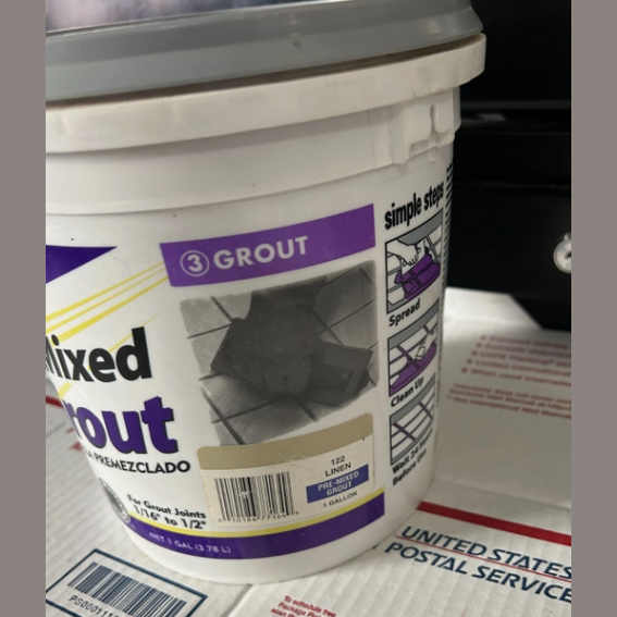 NEW  1-gallon Simple Grout Premixed Grout #122 Linen PMG1221-2.