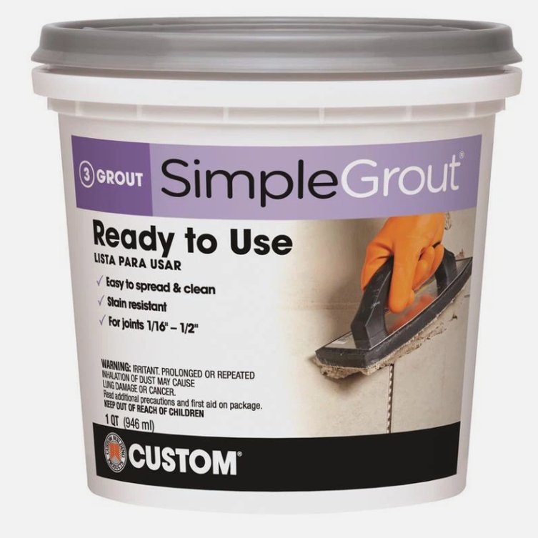 NEW Custom Building Products PMG380QT Haystack Indoor Pre-Mixed Grout 1 qt..