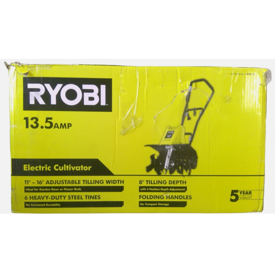 OB RYOBI 16" 13.5 Amp Corded Cultivator - RYAC701.
