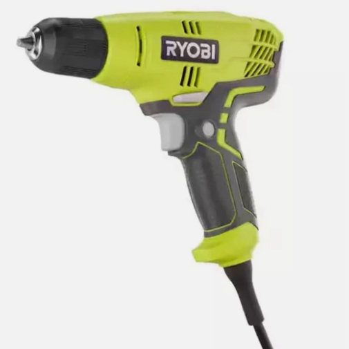 Ryobi D43K 3/8 in Variable Speed Compact Drill Driver Corded With Bag OPEN BOX.