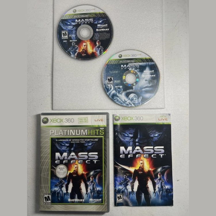 USED Mass Effect - Platinum Hits Microsoft Xbox 360, 2009 Complete CIB & TESTED