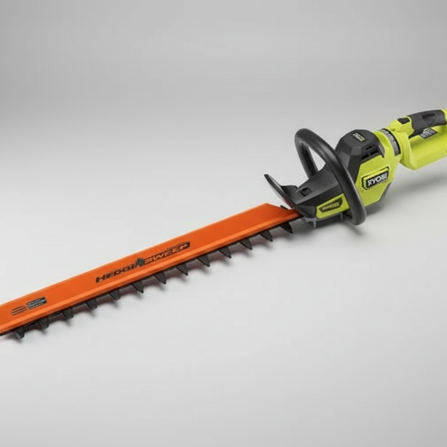 RYOBI 40V HP Brushless Whisper-Series 26-inch OB Hedge Trimmer Kit w 2.0 Ah Battery.