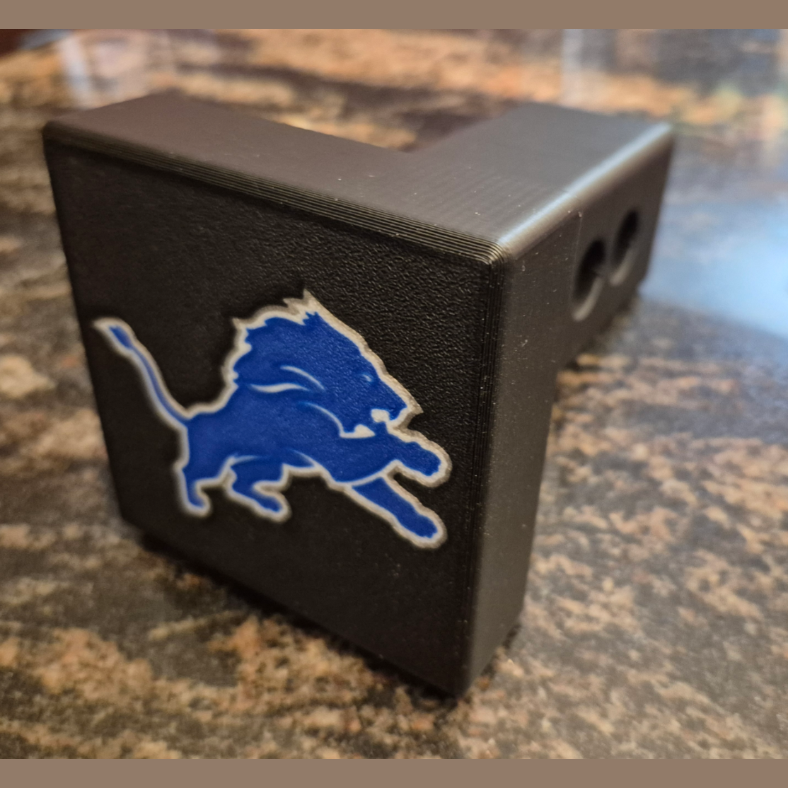 3D Printed Detroit Lions Trailer Hatch Cover