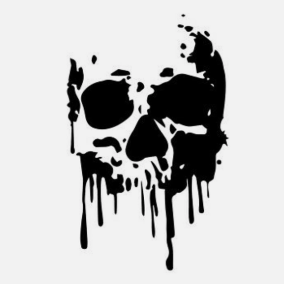 Vinyl Decal Truck Car Sticker Laptop - Zombie Horror Halloween Bleeding Skull