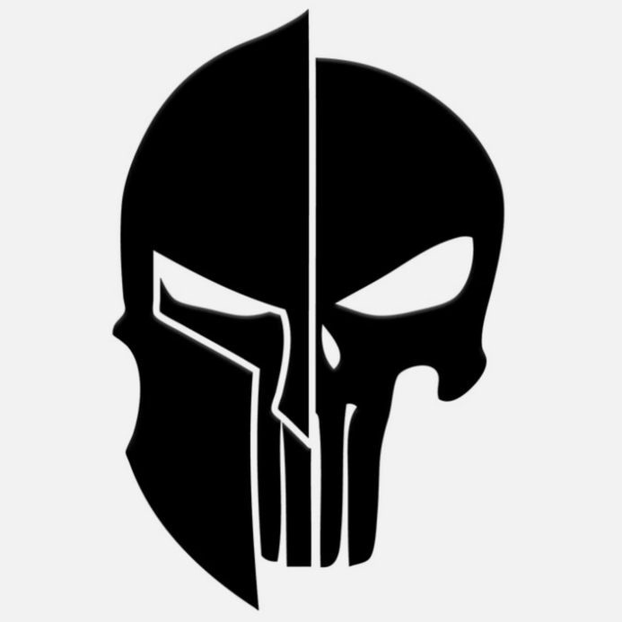 Vinyl Decal Truck Car Sticker Laptop - Spartan 300 Helmet Skull