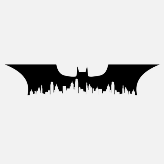 Vinyl Decal Truck Car Sticker Laptop - DC Comics Batman Symbol Gotham Skyline
