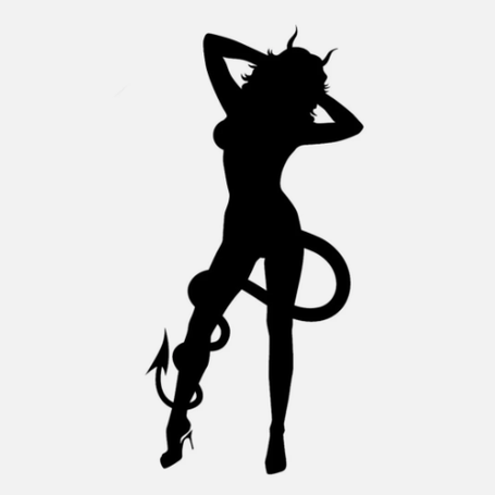 Decal Vinyl Truck Car Sticker - Sexy Hot Women Girl Adult Pinup Devil