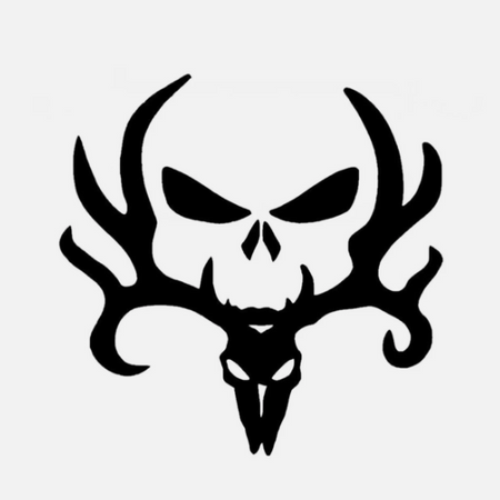 Vinyl Decal Truck Car Sticker Laptop - Hunting Fishing Deer Skull Antlers