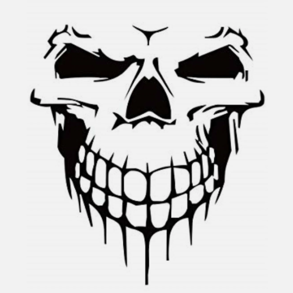 Vinyl Decal Truck Car Sticker Laptop - Horror Zombie Halloween Smiling Skull