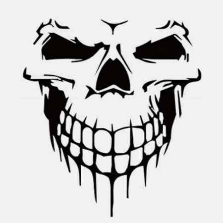 Vinyl Decal Truck Car Sticker Laptop - Horror Zombie Halloween Smiling Skull