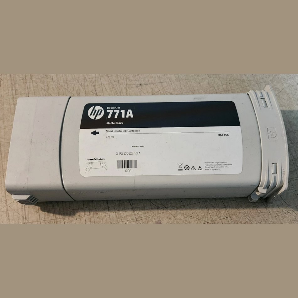 Genuine HP 771A Black Ink Cartridge B6Y21A USED 79 kg Total Weight
