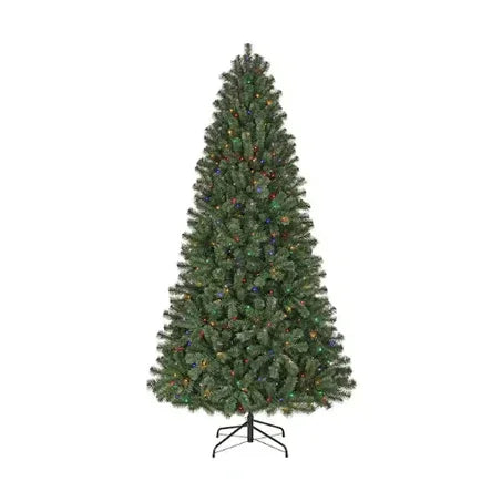 Home Accents Holiday 7.5 Ft. Festive Pine LED Pre-Lit Artificial Christmas Tree NEW