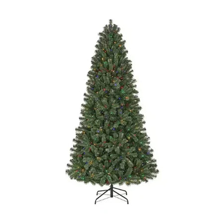 Home Accents Holiday 7.5 Ft. Festive Pine LED Pre-Lit Artificial Christmas Tree NEW