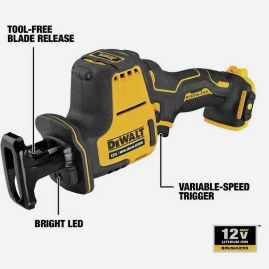 DEWALT DCS312B XTREME 12V MAX BL Li-Ion One-Hand Recip Saw (Tool Only) OPEN BOX