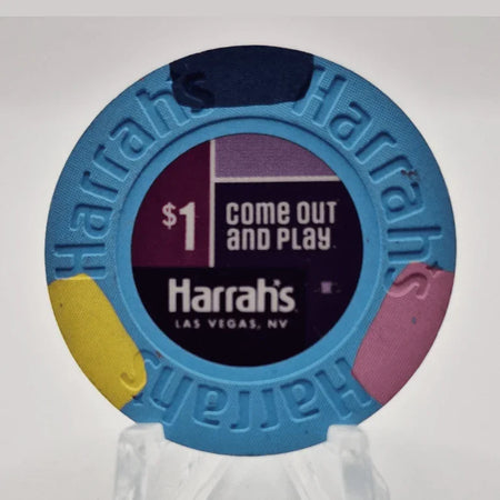 $1 Harrah's Casino Las Vegas Nevada 2012 "Come Out and Play" $1 Casino Chip
