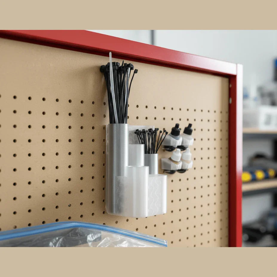 Zip Tie Holder - Peg Board 3d printed