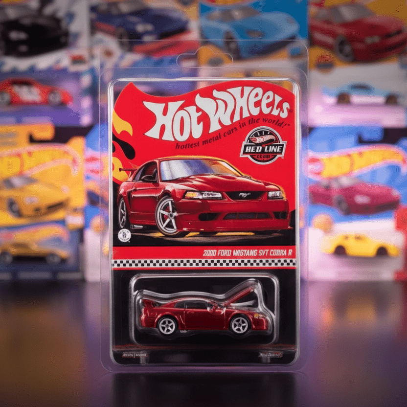 Hot Wheels Collectors RLC 2000 Ford Mustang SVT Cobra R Spectra Flame Red JCP10