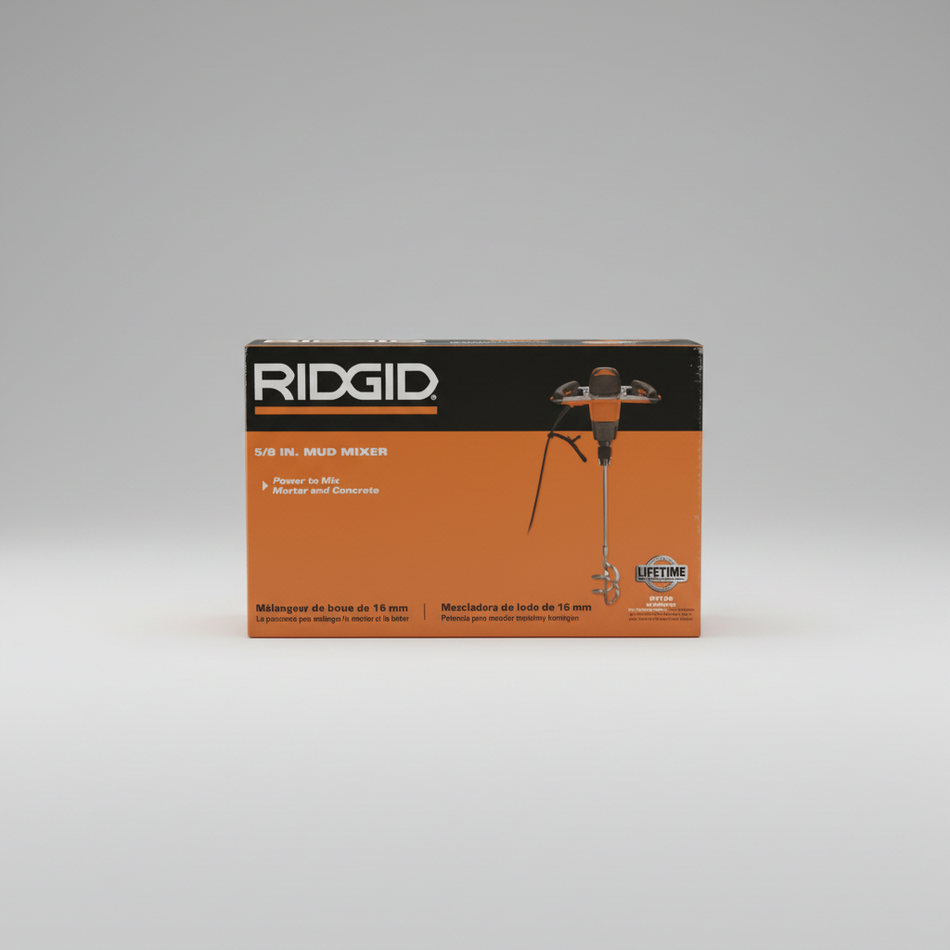 Ridgid R7135 5/8" Mud Mixer Single Paddle Drywall Concrete