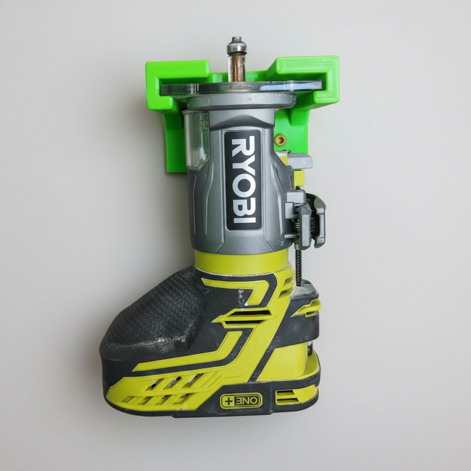 Ryobi power tool on a colorful abstract background