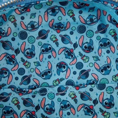 Patterned fabric with cartoon character on a blue background