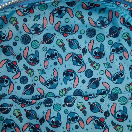Patterned fabric with cartoon character on a blue background