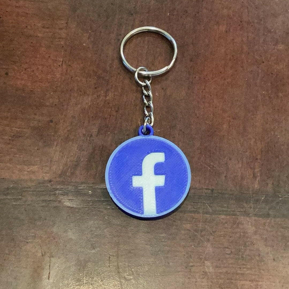 3D printed Facebook scannable keychain (NFC tag).