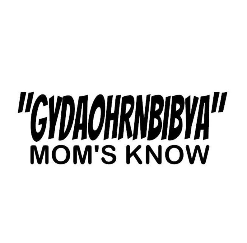 "GYDAOHRNBIBYA" Funny Parents Decal