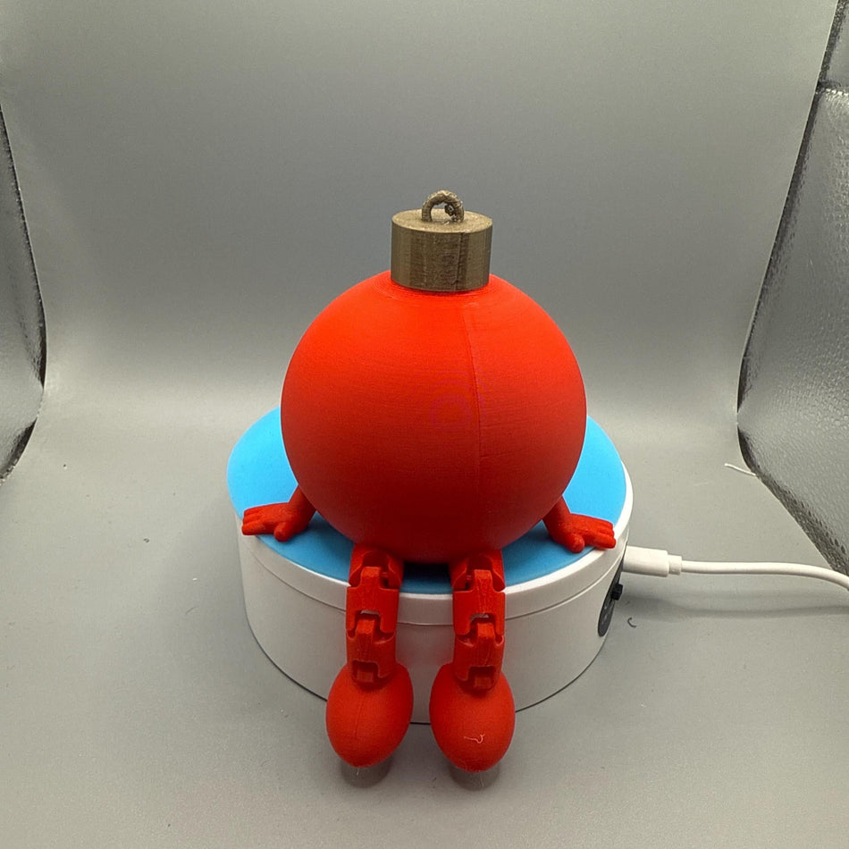 3D printed BIG BOY Articulated Christmas Ornament twice the size 4 x 4 x 3