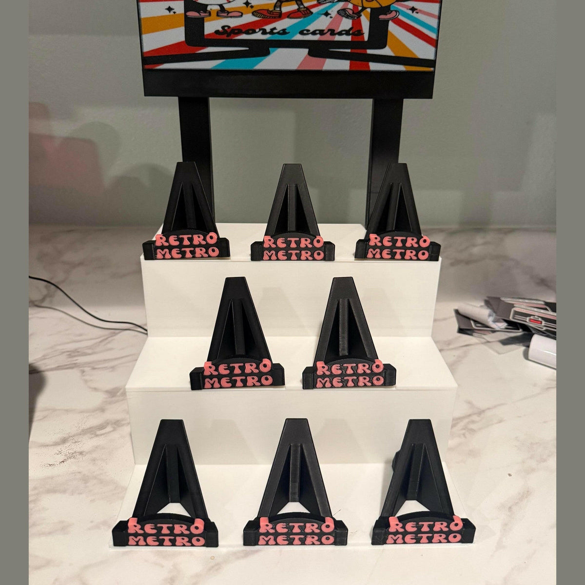 3D Printed Bleacher Multi-Card Display