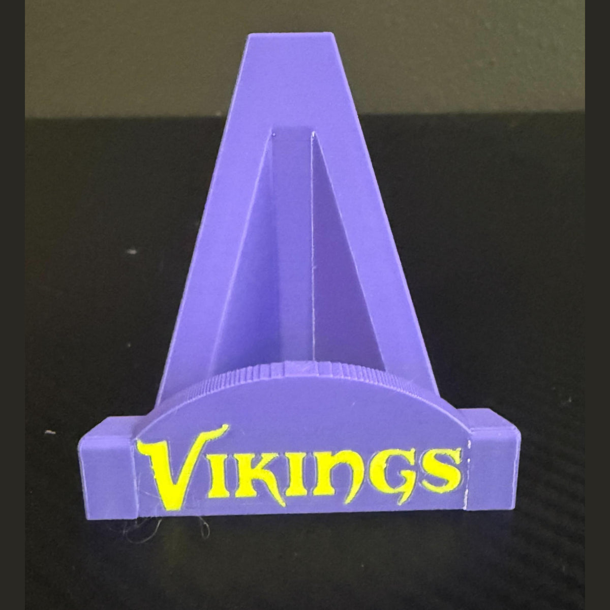 3D printed Minnesota Vikings card stand.