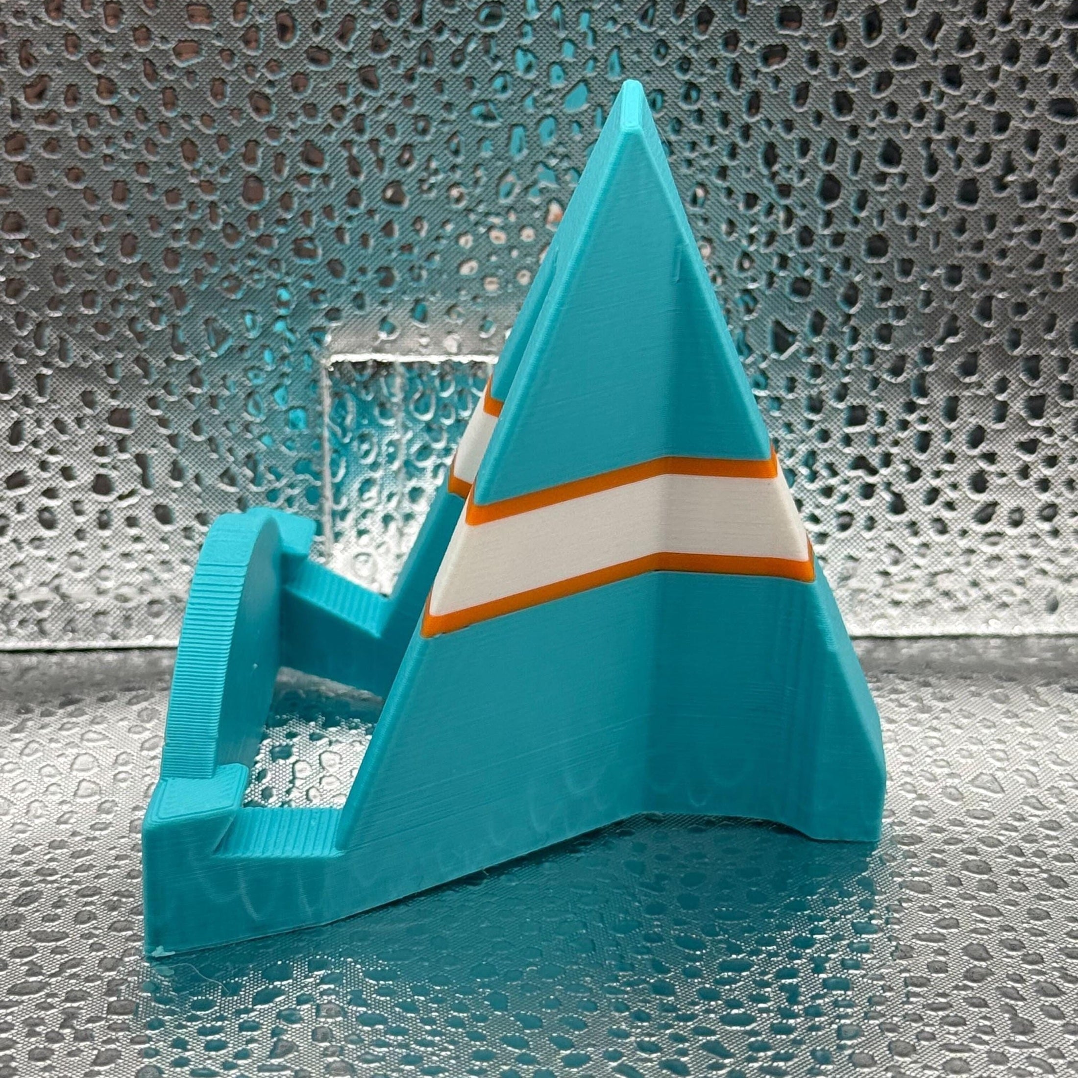 3D printed Miami Dolphins card stand.