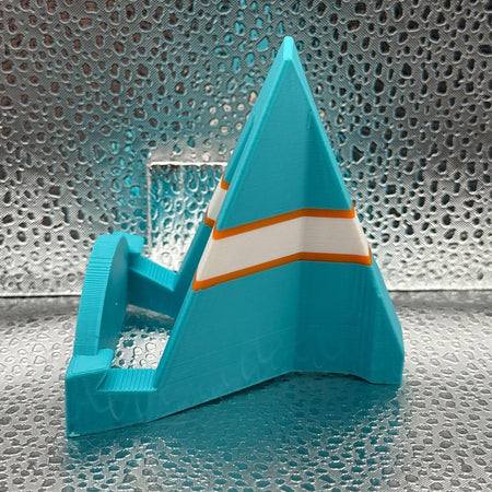 3D printed Miami Dolphins card stand.