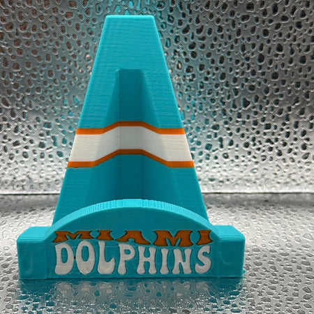 3D printed Miami Dolphins card stand.