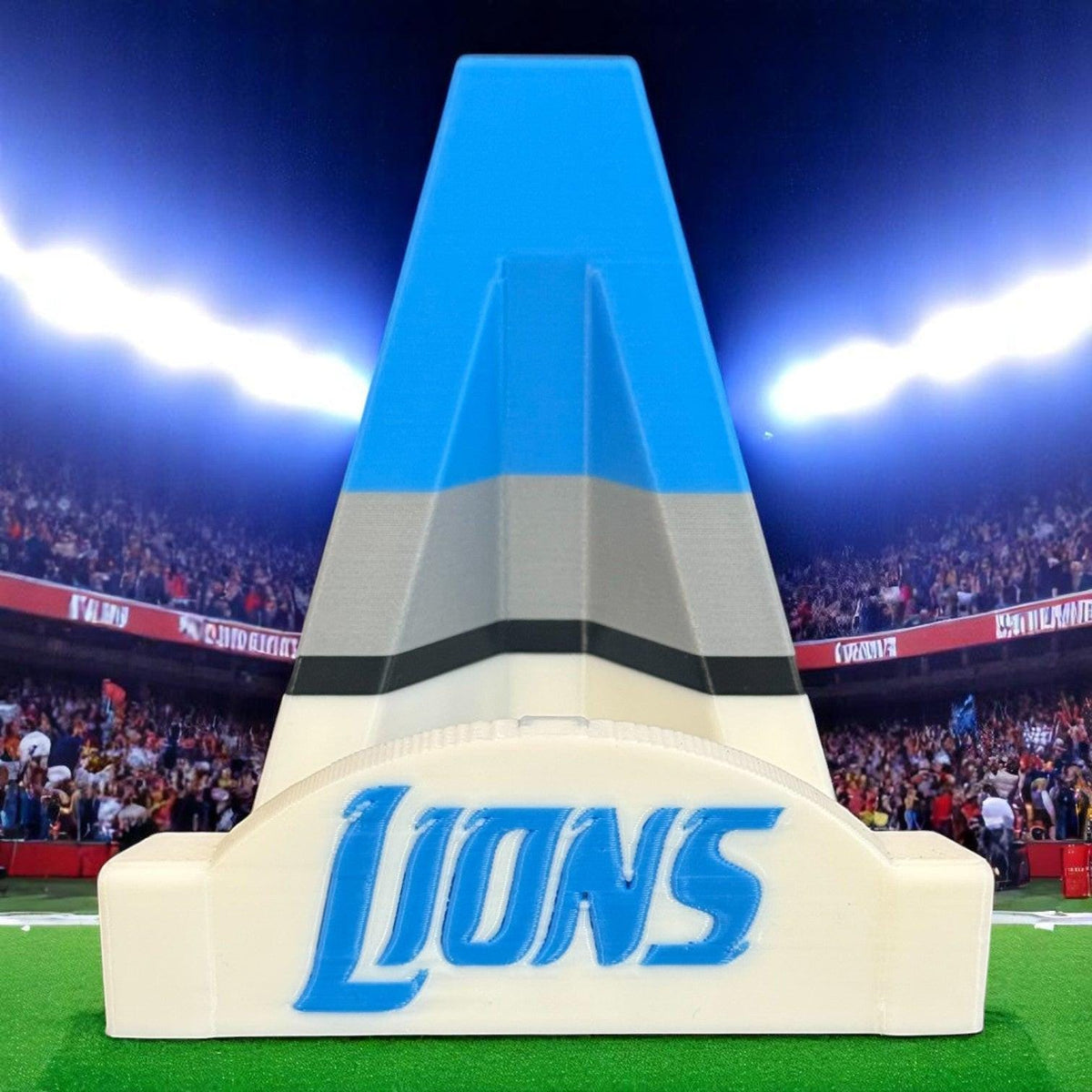 3D printed Detroit Lions card stand.