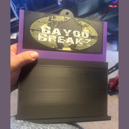 3D Printed Stadium Card Display System with Logo Plate.