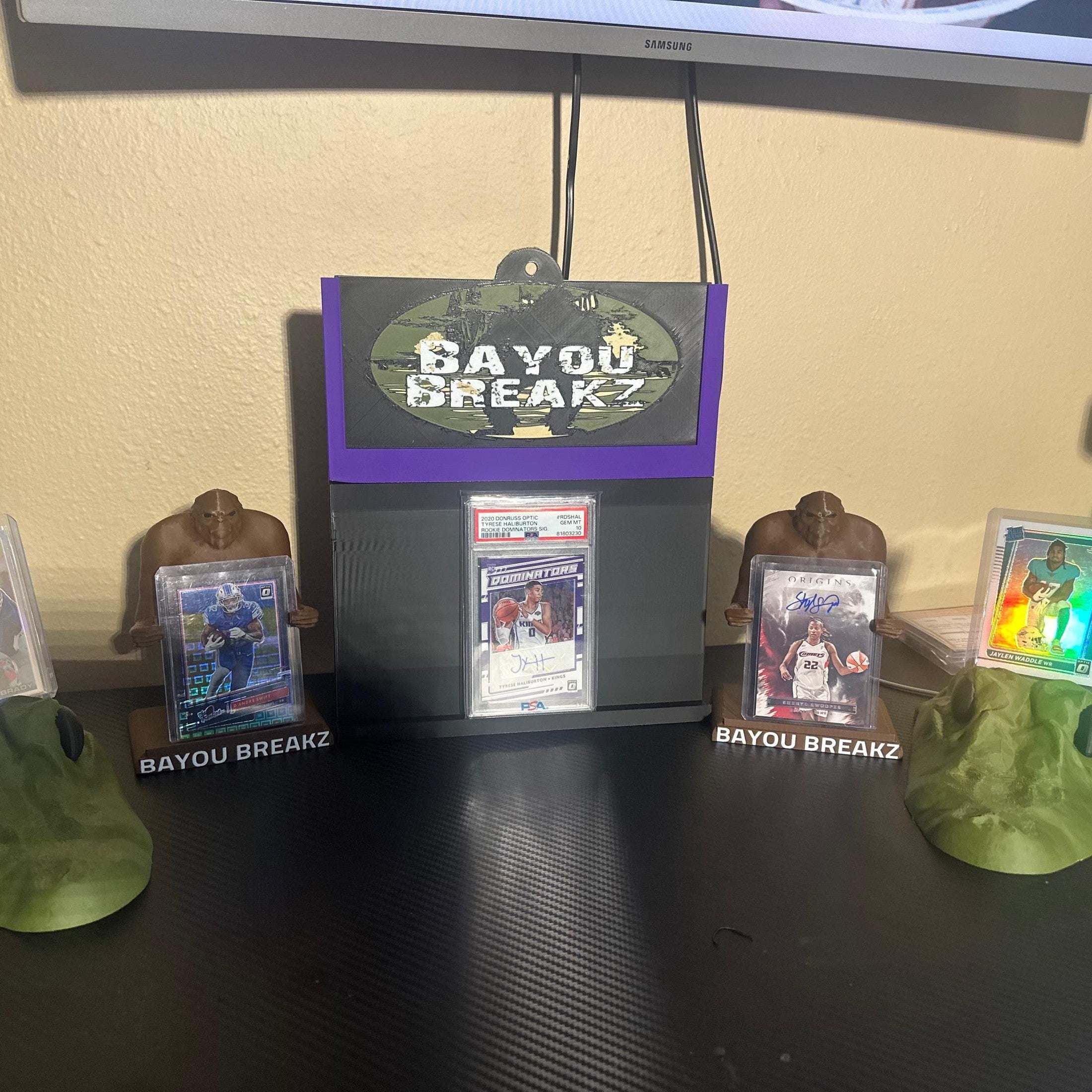 3D Printed Stadium Card Display System with Logo Plate.