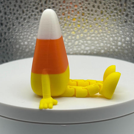 3D Printed Articulated Candy Corn- Get ready for spooky season!.