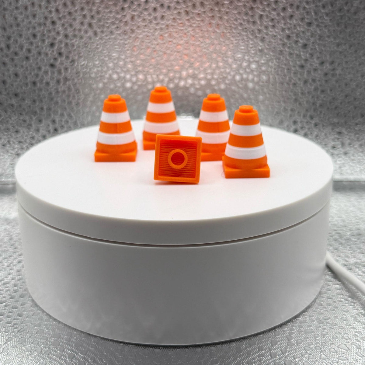 3D Printed Lego Inspired Traffic Cones (pack of 5) - Add some life to your next project!.