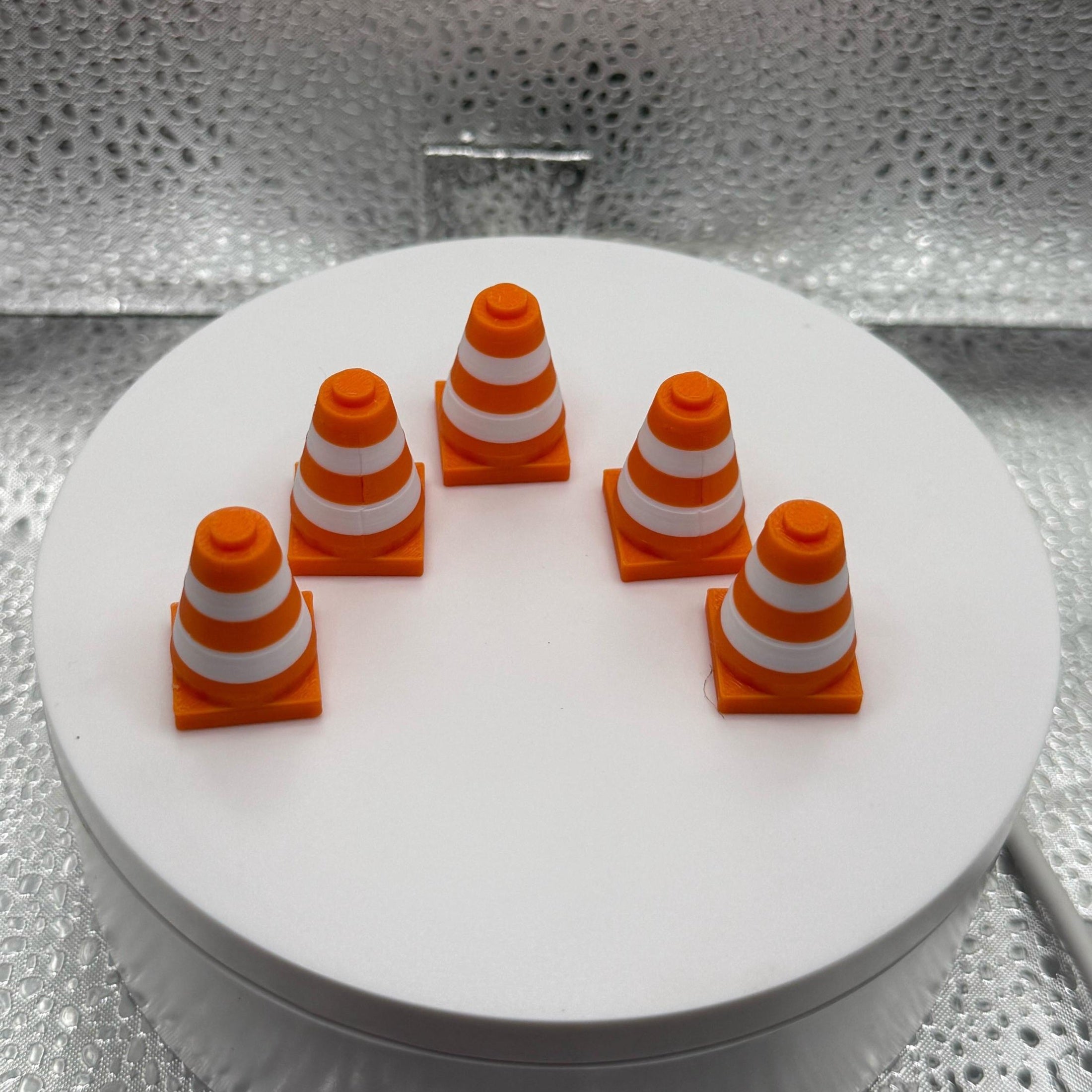 3D Printed Lego Inspired Traffic Cones (pack of 5) - Add some life to your next project!.