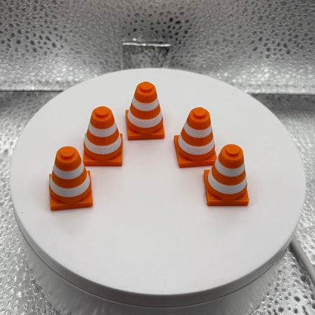 3D Printed Lego Inspired Traffic Cones (pack of 5) - Add some life to your next project!.