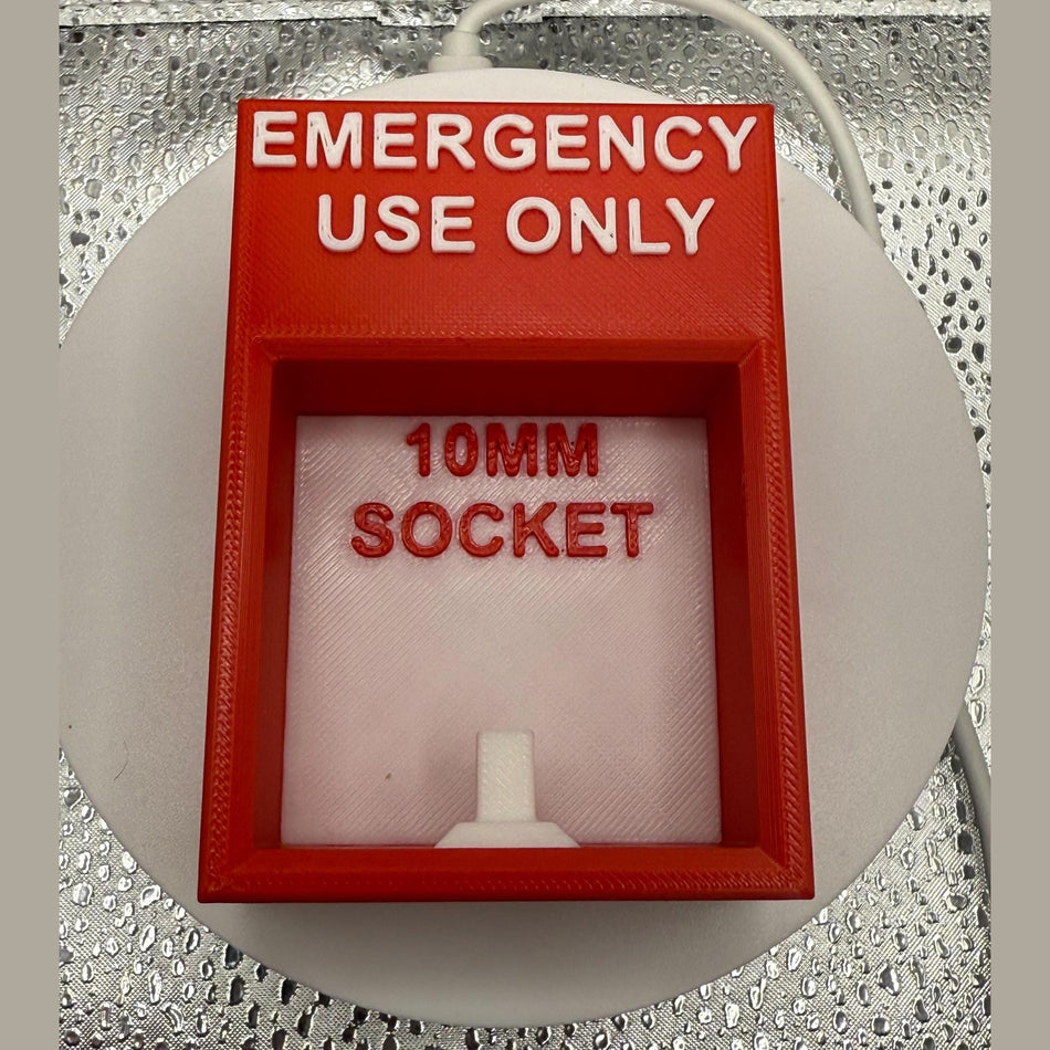 3D Printed Emergency 10 mm Socket Holder - No need to fret!.