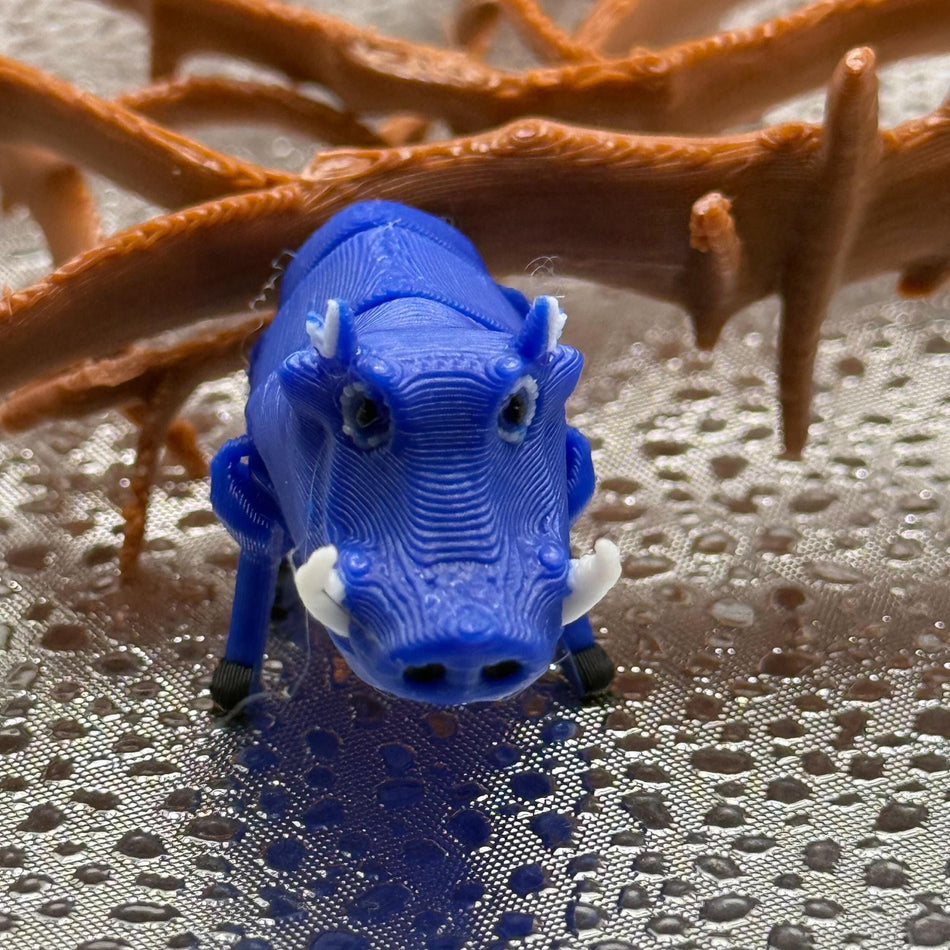 3D Printed Articulated Warthog - Go hog wild creating your safari!.
