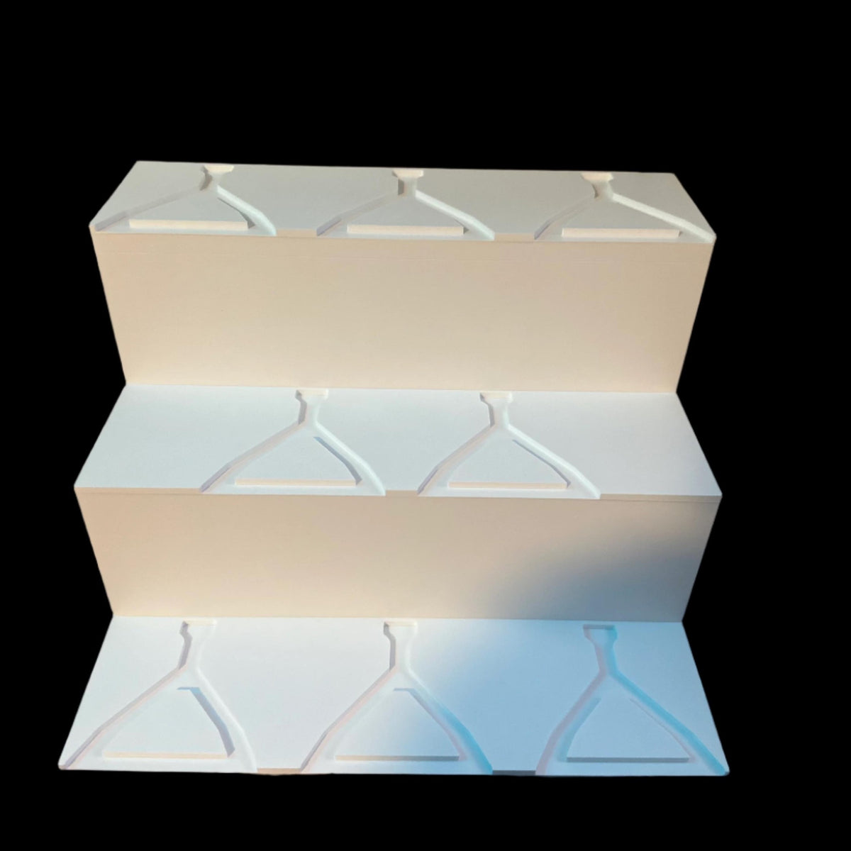 3D Printed Bleacher Card Display With 8 Standard Card Stands.