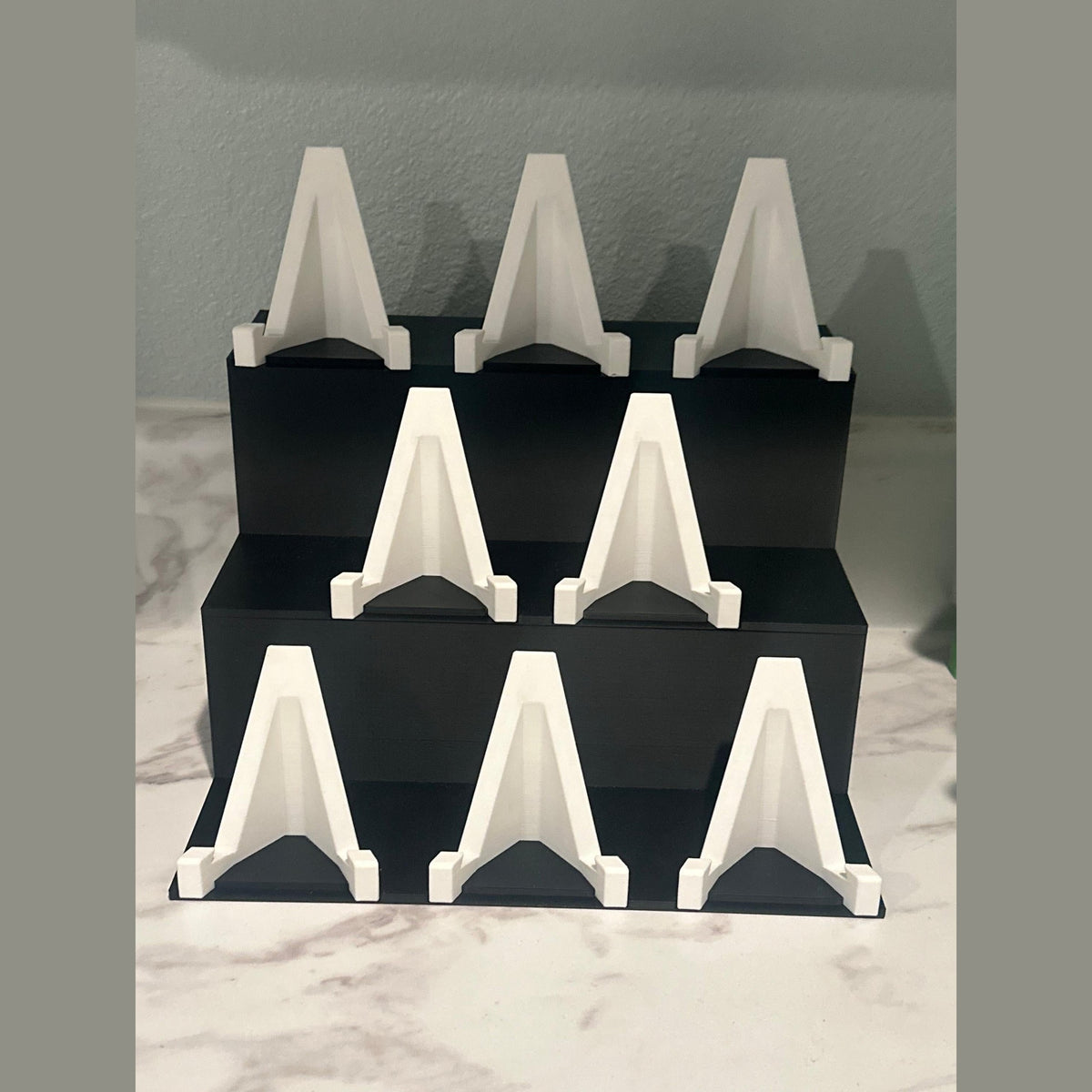 3D Printed Bleacher Card Display System / 8 Removable BASIC card stands - Show off your cards!