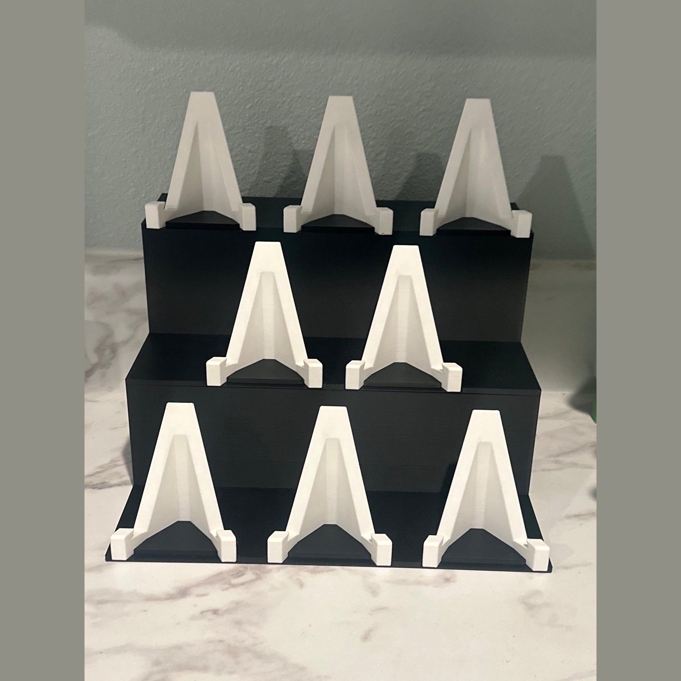 3D Printed Bleacher Card Display System / 8 Removable BASIC card stands - Show off your cards!