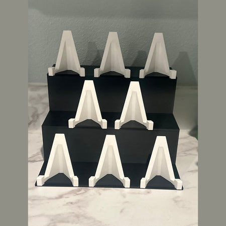 3D Printed Bleacher Card Display System / 8 Removable BASIC card stands - Show off your cards!